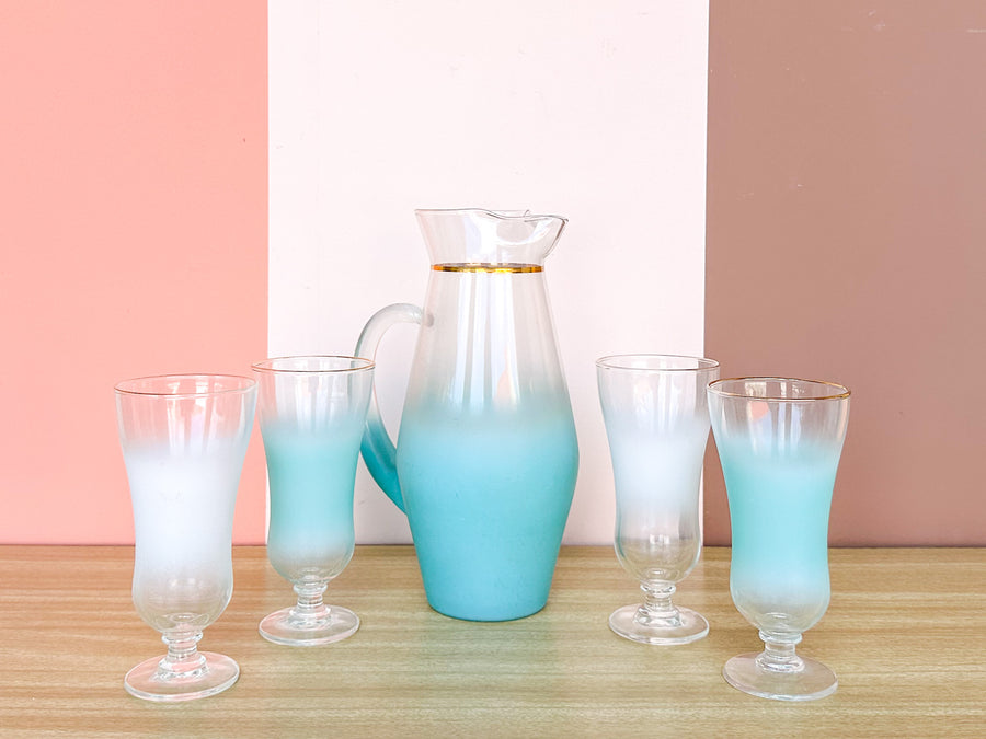 Set of Kips Bay Show House Blendo Glassware and Pitcher