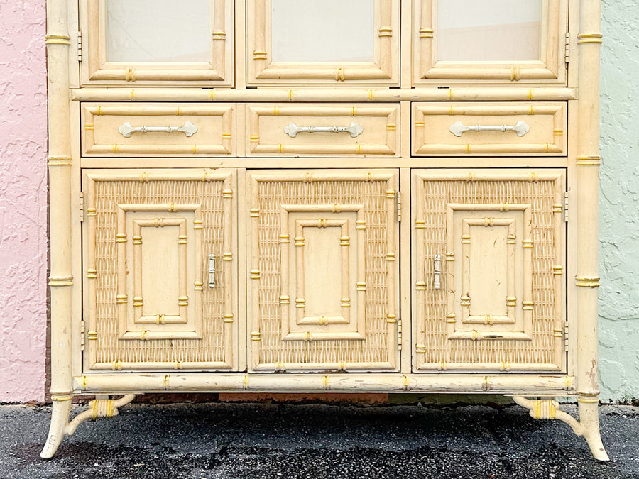 Stanley Faux Bamboo Cabinet