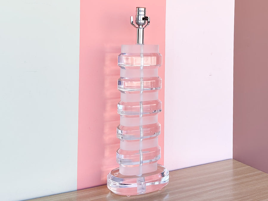 Glam Lucite Stacked Lamp