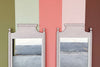 Pair of Faux Bamboo Pagoda Mirrors