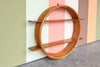 Old Florida Rattan Circle Wall Shelf
