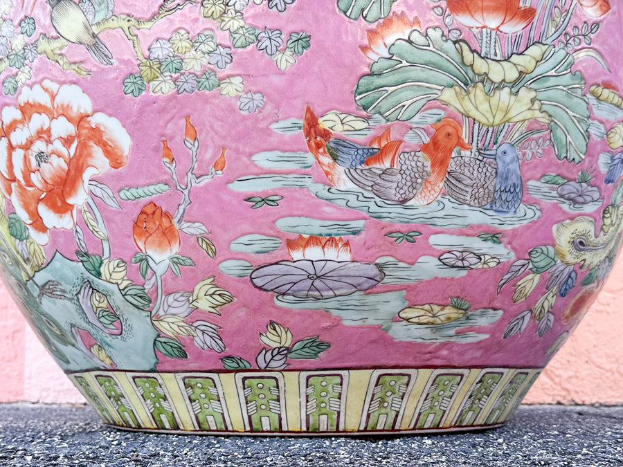 Huge Palm Beach Chic Cachepot