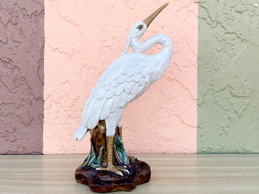 Pair of Ceramic Egrets