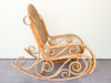 Island Whimsy Cane and Rattan Rocker