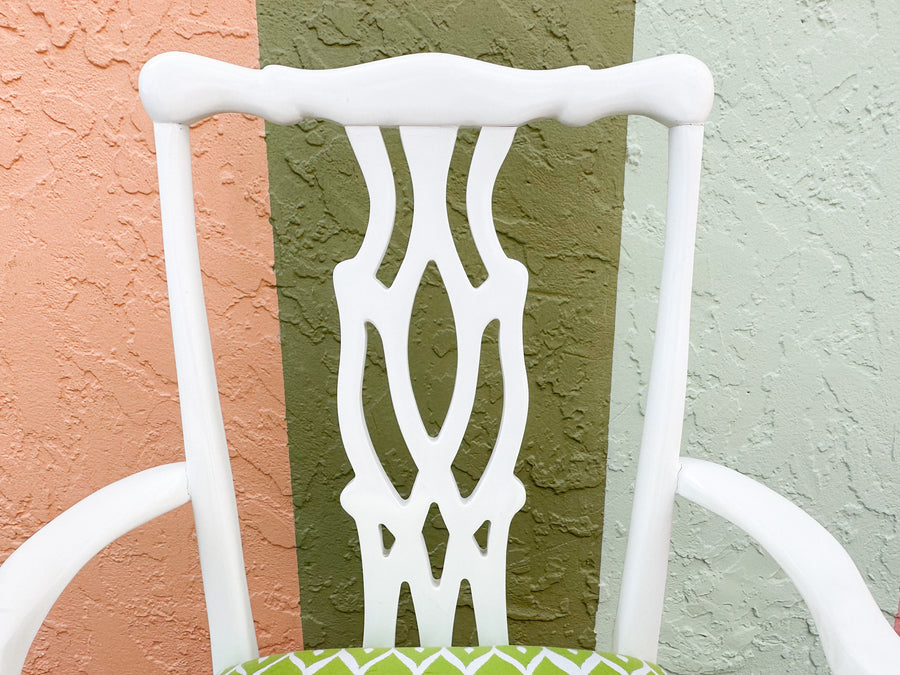 Set of Six Fretwork Dining Chairs