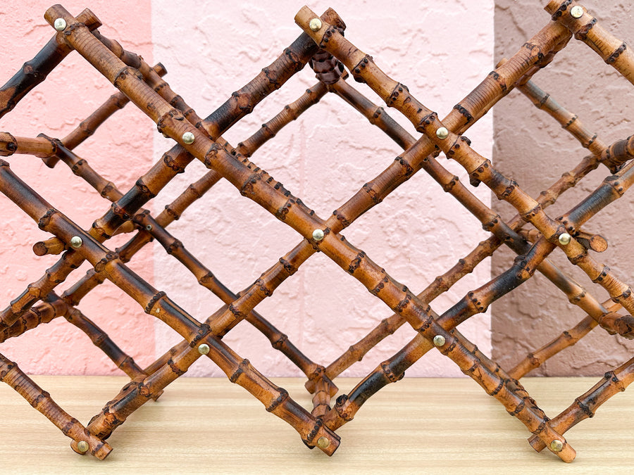 Expanding Bamboo Wine Rack
