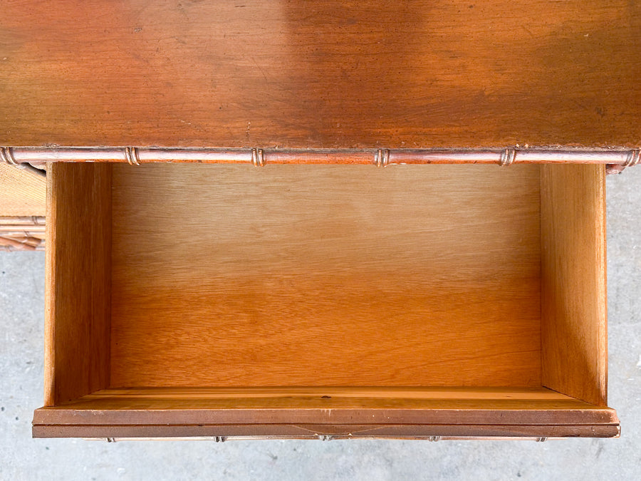 Handsome Drexel Faux Bamboo Credenza
