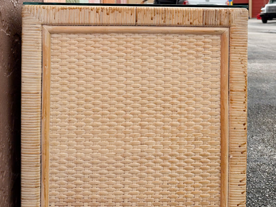 Coastal Style Rattan Wrapped Desk