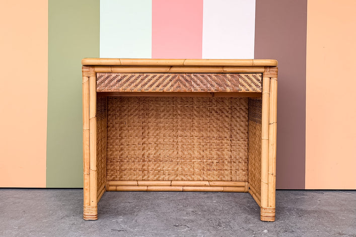Cute Woven Rattan Desk