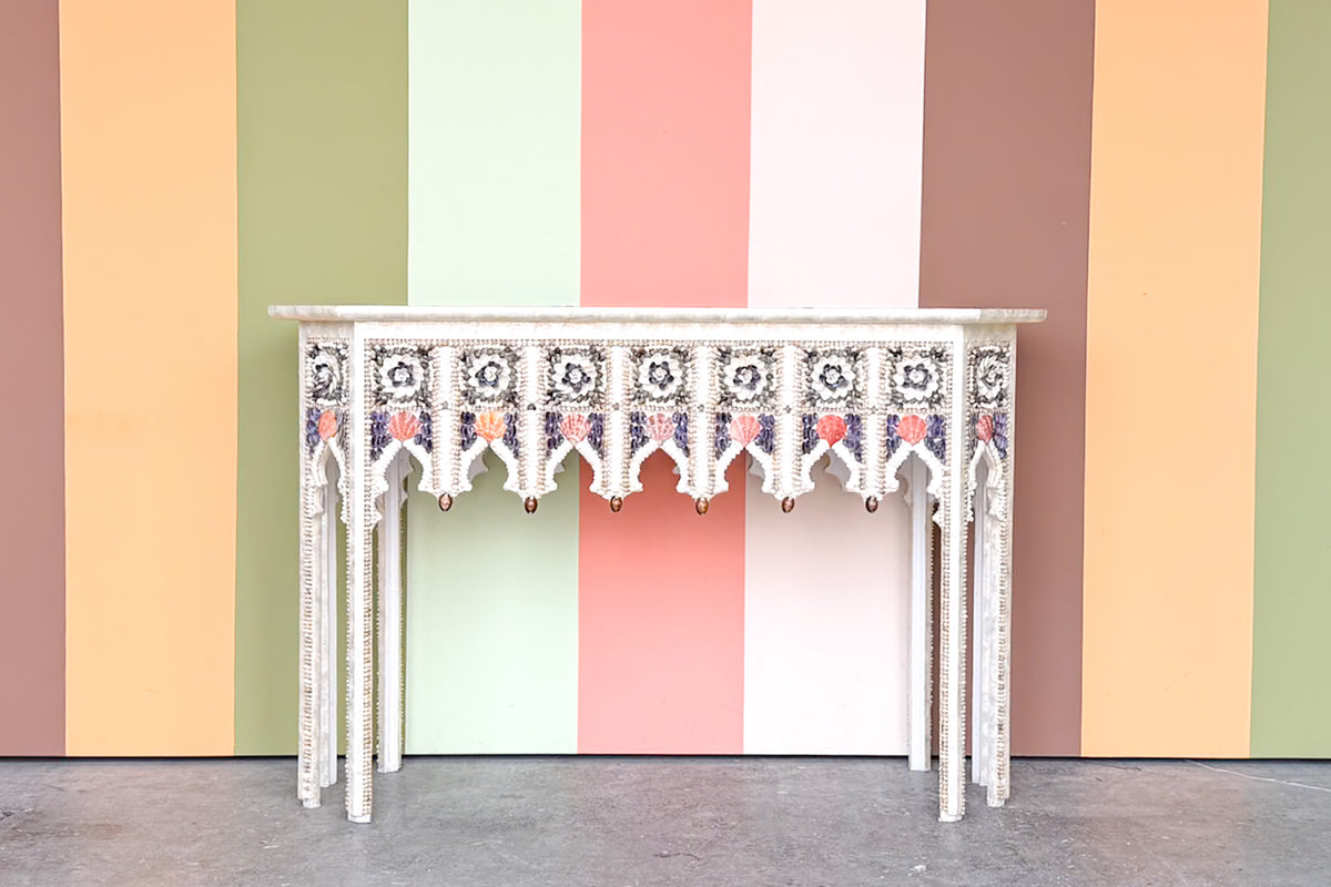 Custom Shell Chic Console