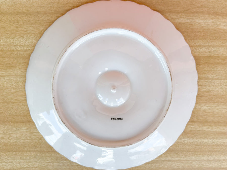 Set of Six French Gold Rimmed Oyster Plates