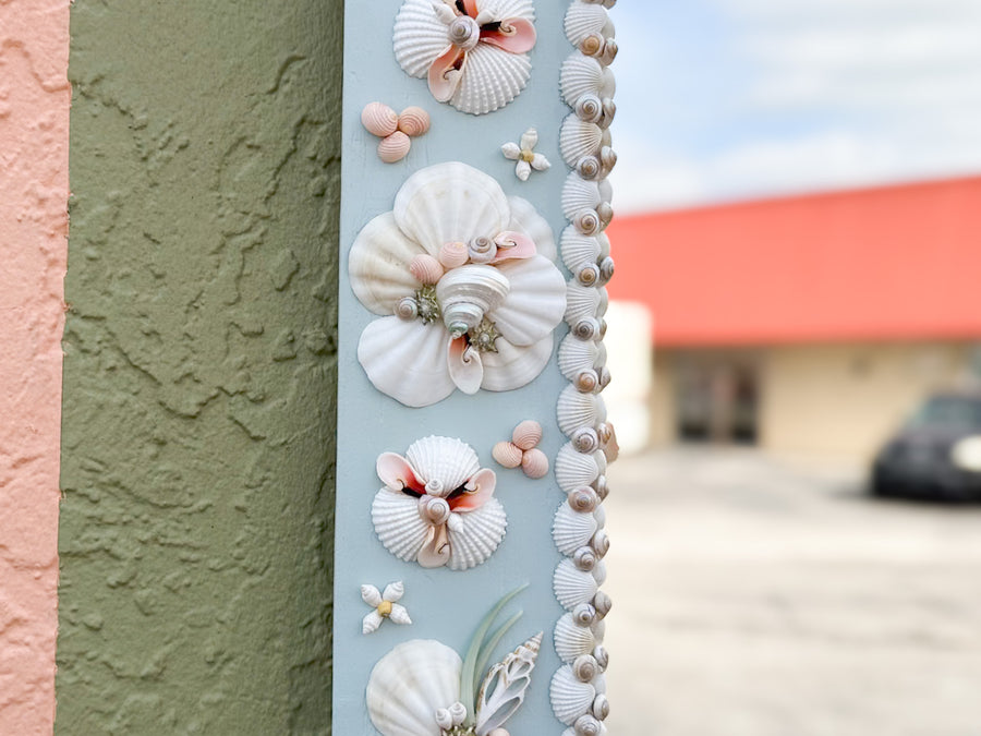 Custom Shell Flower Mirror