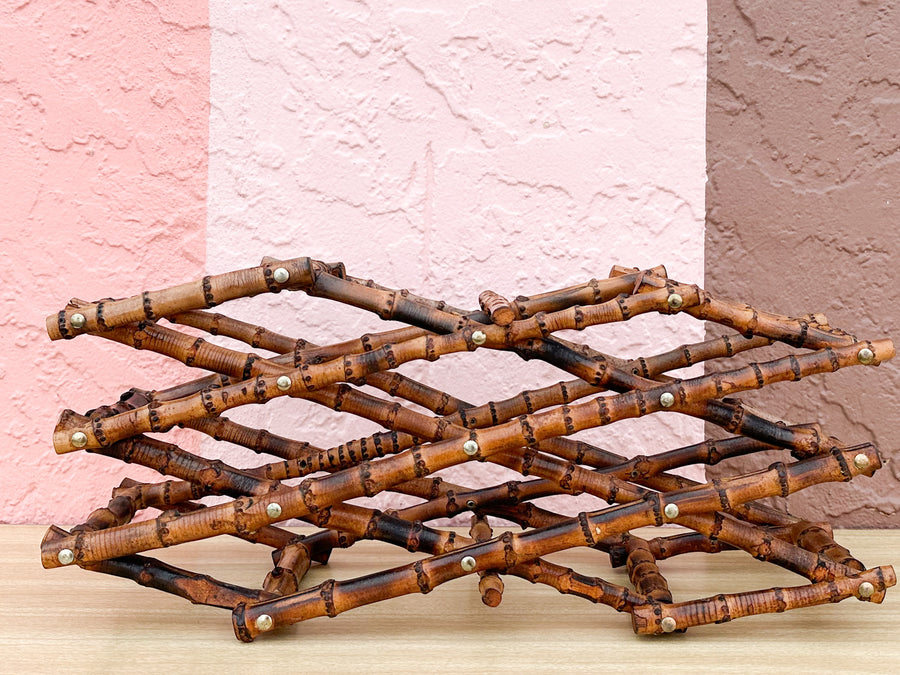 Expanding Bamboo Wine Rack