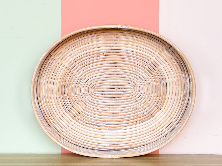 Pair of Pencil Reed Natural Trays