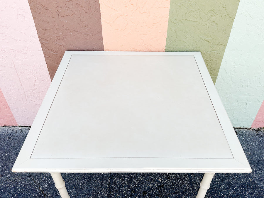 Faux Bamboo Folding Game Table