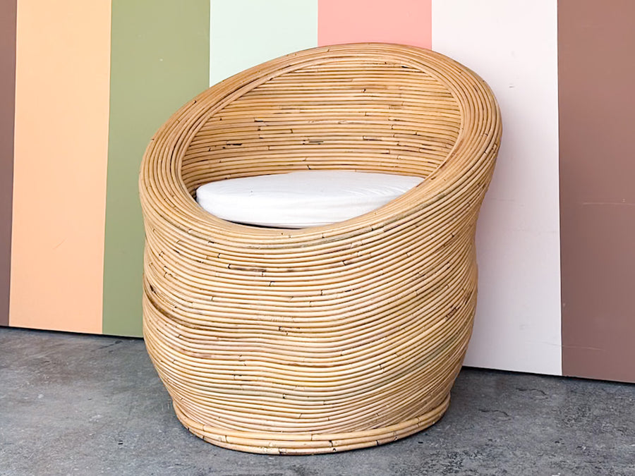 Pencil Reed Rattan Pod Chair