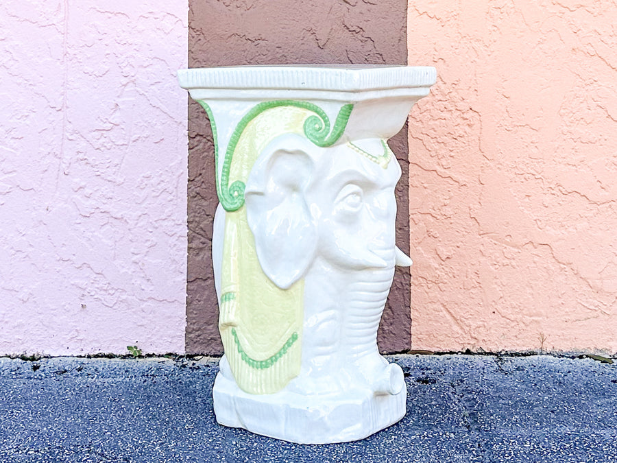 Ceramic Elephant Garden Seat