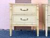 Pair of Henry Link Faux Bamboo Nightstands