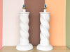 Pair of 80s Chic Plaster Swirl Lamps