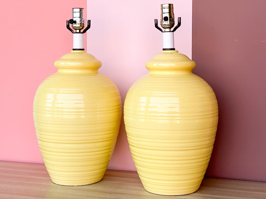 Pair of Happy Yellow Lamps