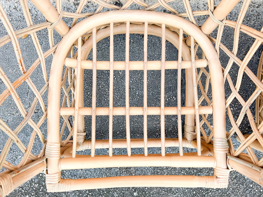 Pair of Ficks Reed Rattan Barrel Chairs