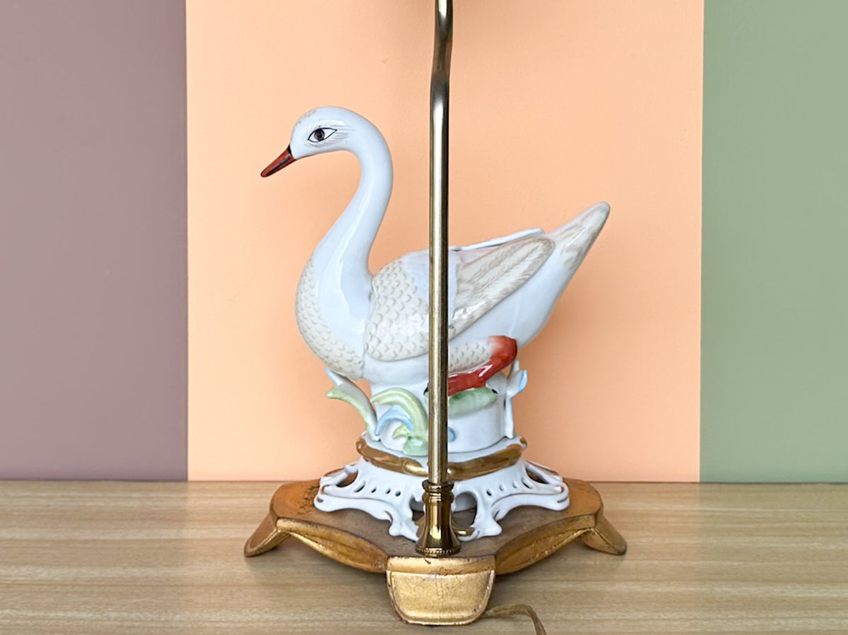 Ceramic Swan Lamp
