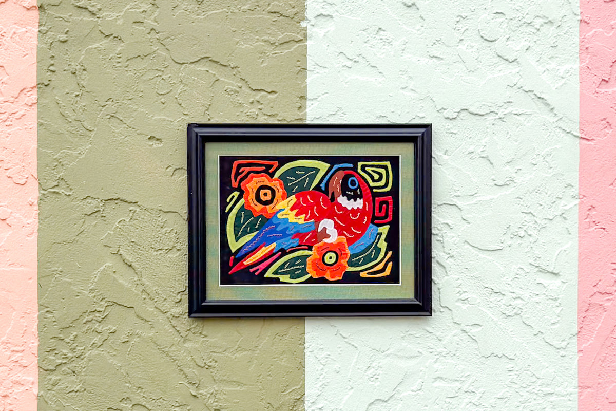 Mola Parrot Art