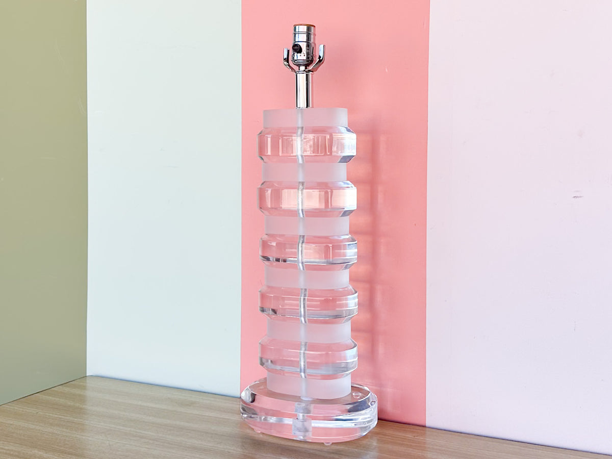 Glam Lucite Stacked Lamp