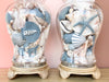 Pair of Ocean Blue Seashell Lamps