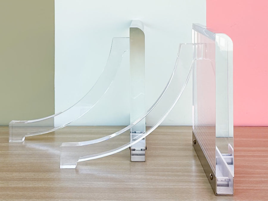 Pair of Lucite Wall Shelves