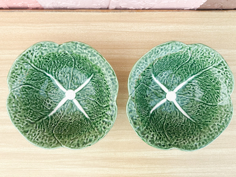 Set of Four Olfaire of Portugal Cabbageware Serving Bowls
