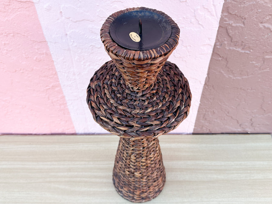 Trio of Seagrass Candlesticks