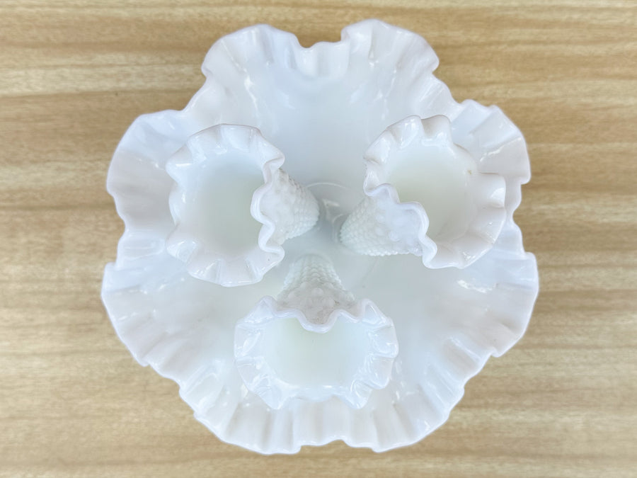 Fenton Milk Glass Hobnail Vase