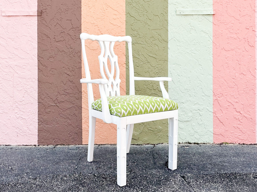 Set of Six Fretwork Dining Chairs