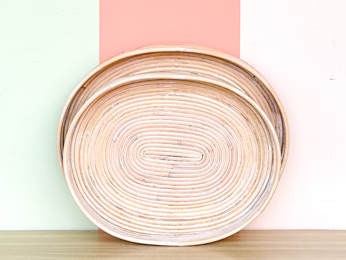 Pair of Pencil Reed Natural Trays