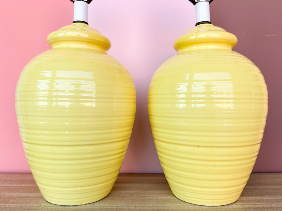 Pair of Happy Yellow Lamps