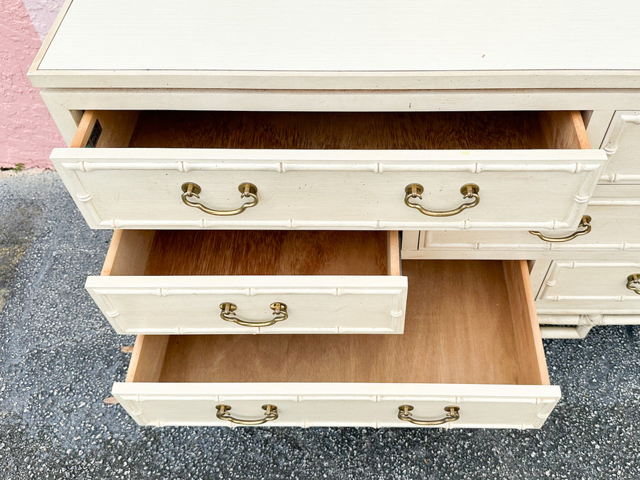 Ficks Reed Faux Bamboo and Rattan Dresser