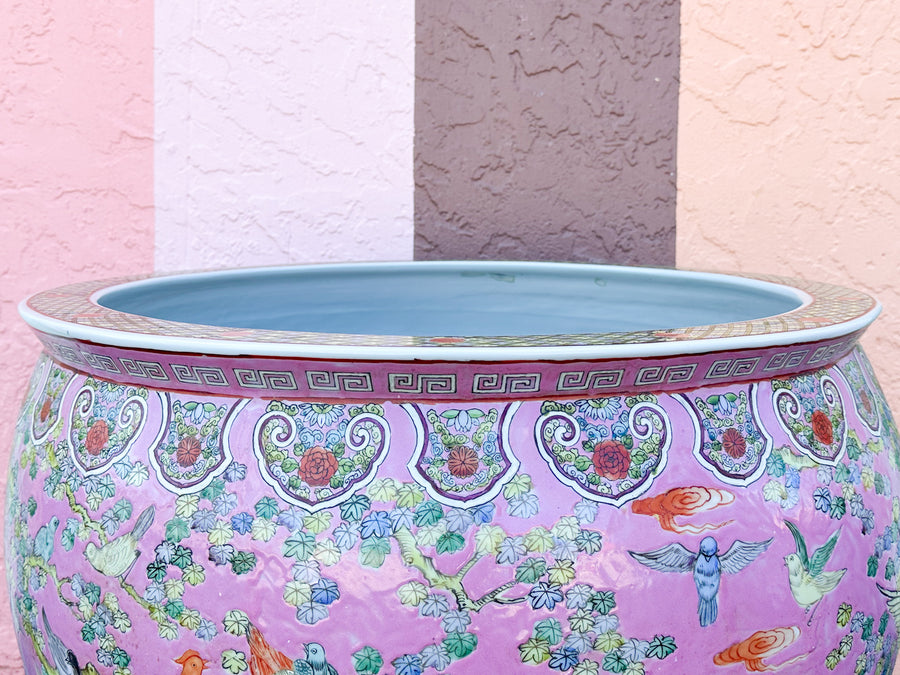 Huge Palm Beach Chic Cachepot