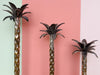 Set of Three Silver Palm Tree Candle Holders