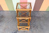 Trio of Chippendale Rattan Nesting Tables