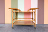 Old Florida Rattan Bar Cart