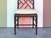 Chippendale Faux Bamboo and Cane Side Chair
