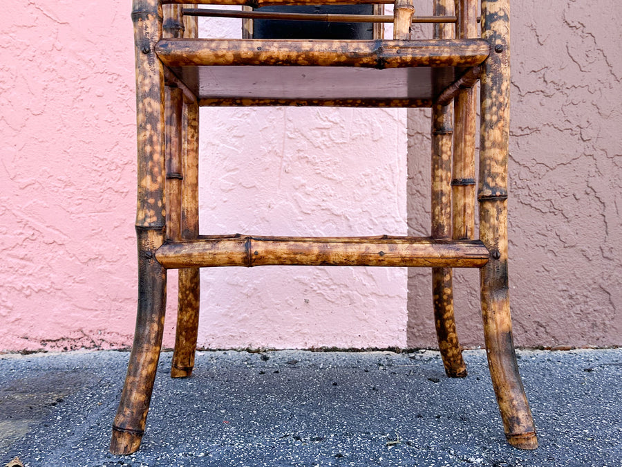 Large Tortoiseshell Rattan Magazine Rack