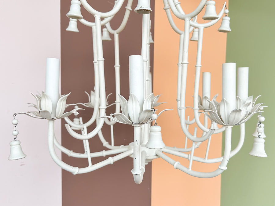 Faux Bamboo Pagoda Chandelier