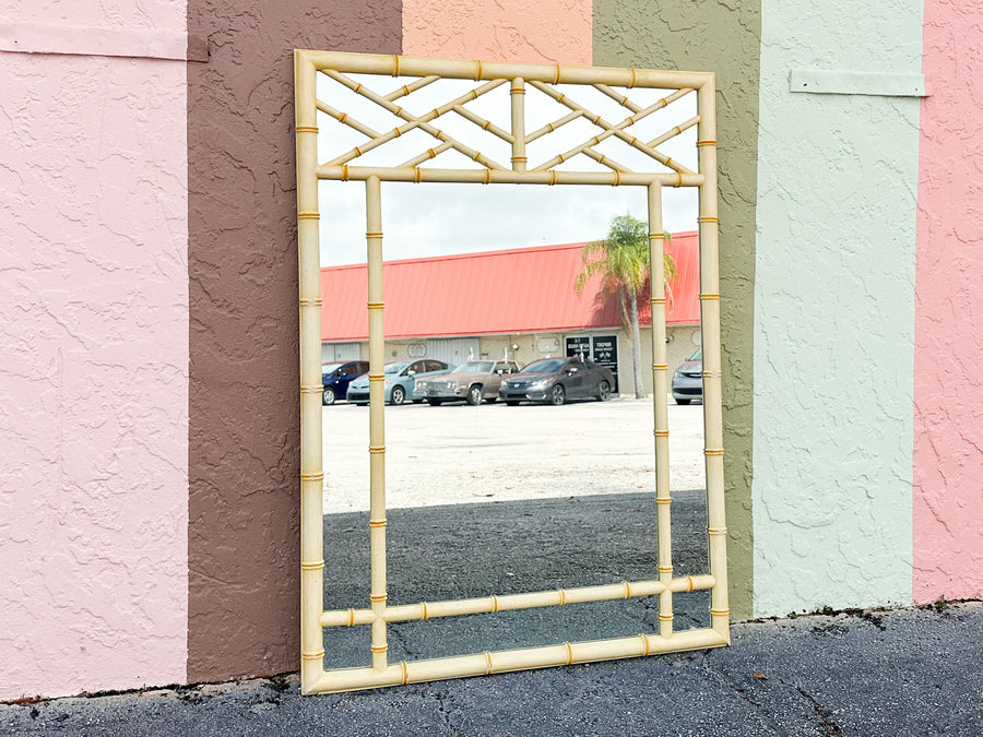 Chippendale Faux Bamboo Mirror