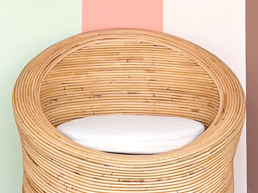 Pencil Reed Rattan Pod Chair