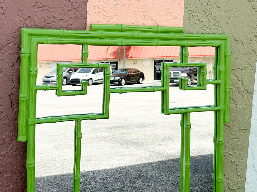 Gorg Green Greek Key Mirror