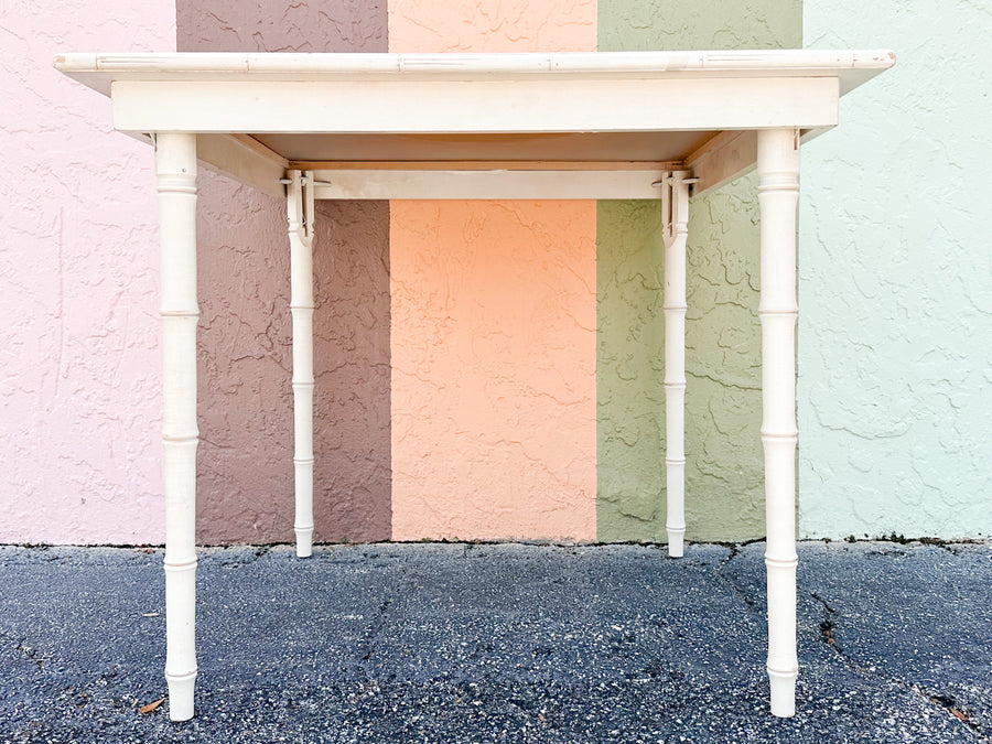 Faux Bamboo Folding Game Table