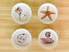 Set of Four Decoupage Shell Coasters