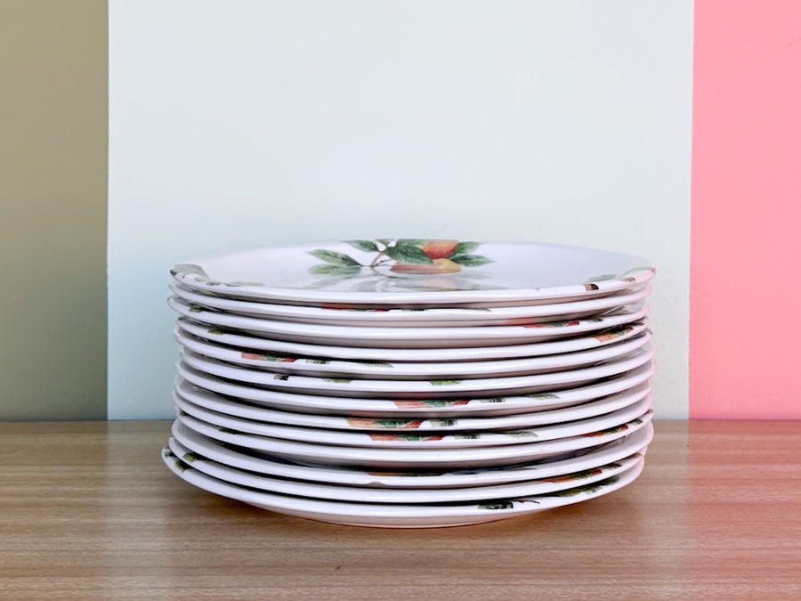 Set of Orange Salad and Bread Plates